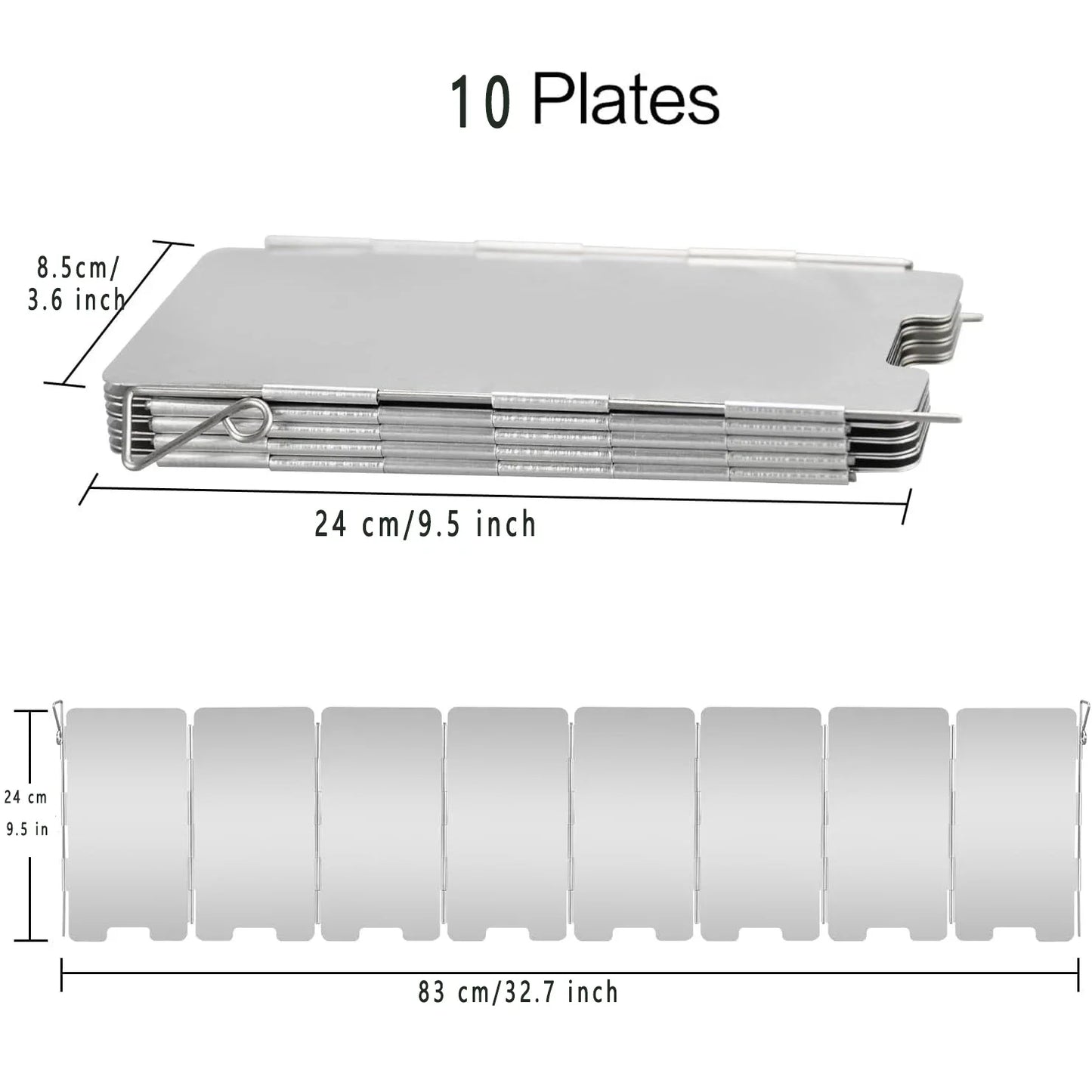 Tall Stove Windscreen-Gas Burner Windshield- Aluminum Camping Stove Compact Folding,Outdoor Cooker Butane Burner Wind Shield
