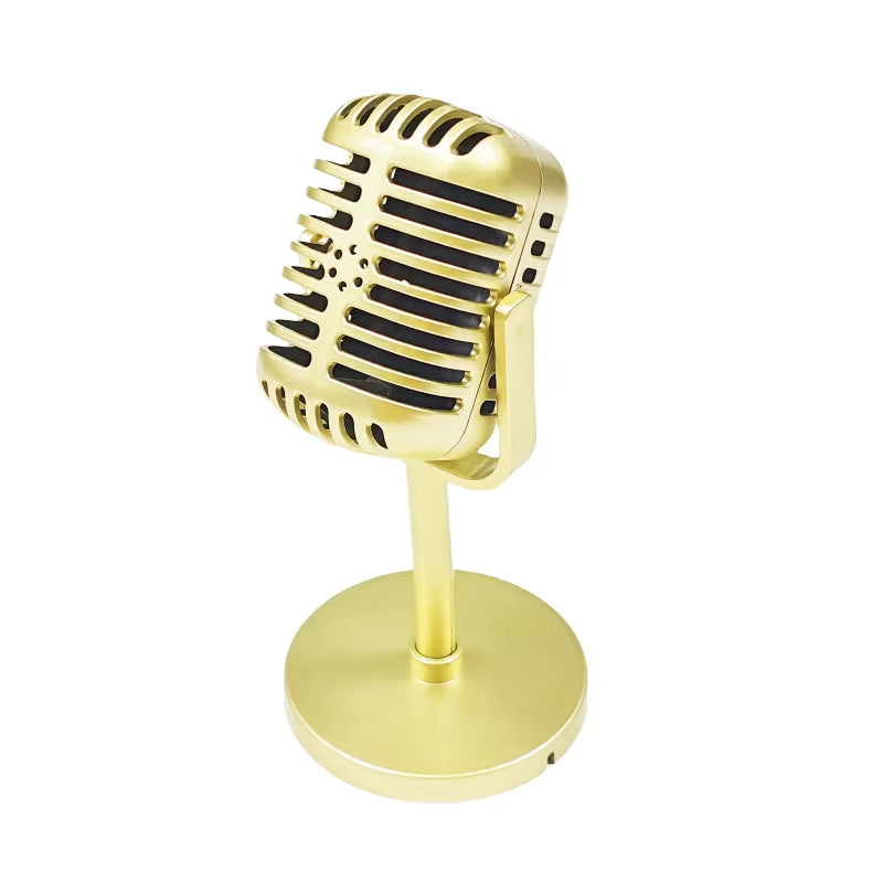 Retro Microphone Prop Classic Plastic Microphone Party Favors Live Performance Home Decoration Ornaments