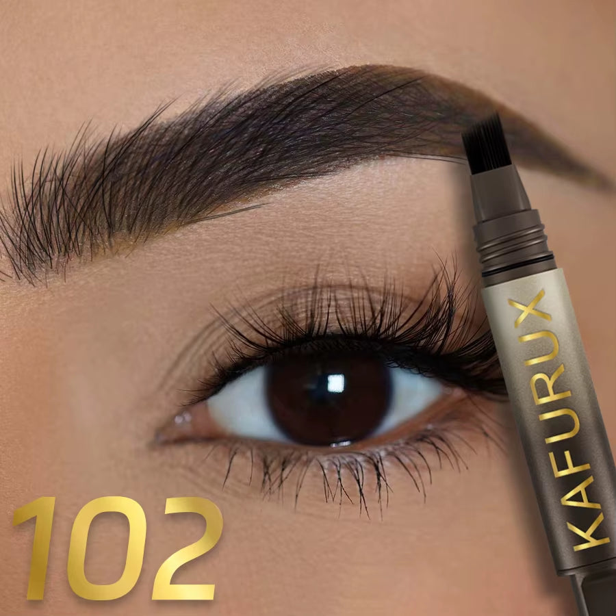 3D Dye Eyebrow Pencil Hairling Anti-Smudge Waterproof Long Lasting Black Brown Large Brush Natural Wild Eyebrow Enhancers Cream
