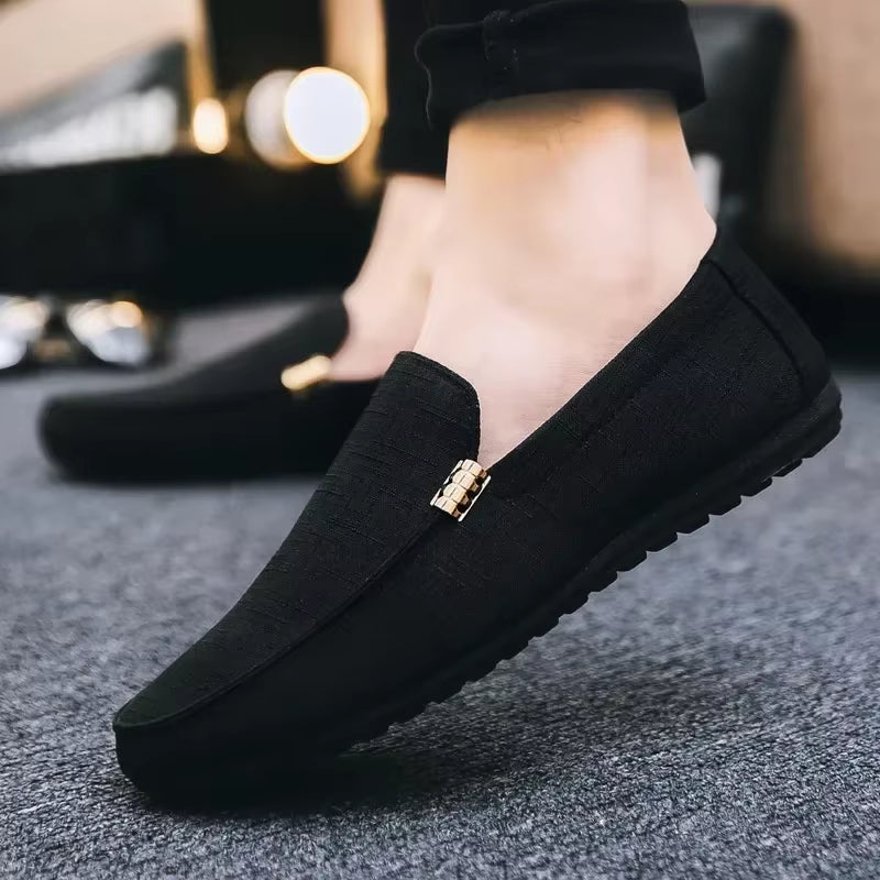 Shoes Men Casual Comfort Men Shoes Denim Male Shoes Adult Footwear 2024 New Loafers Canvas Sneakers Driving