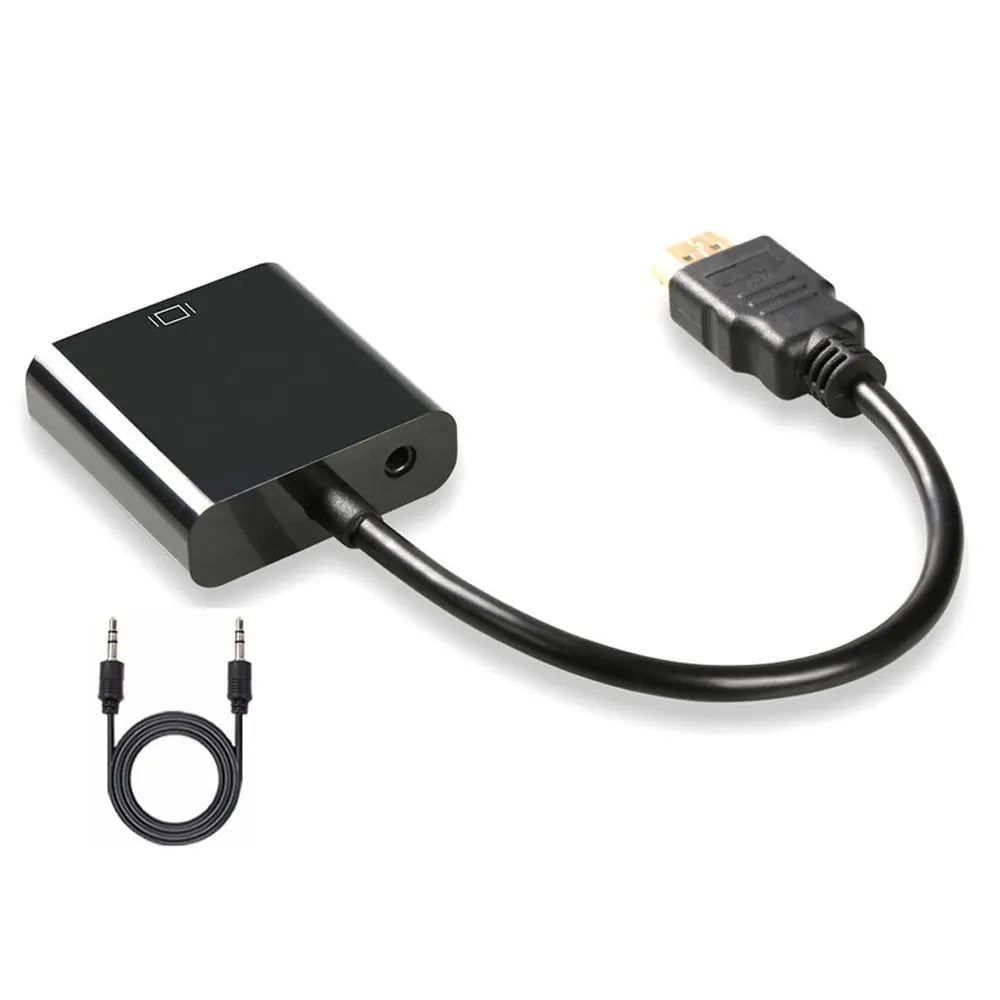 HD 1080P Hdmi-Compatible to VGA Cable Converter Hdmi-Compatible Male to VGA Female Adapter for Tablet Laptop PC TV