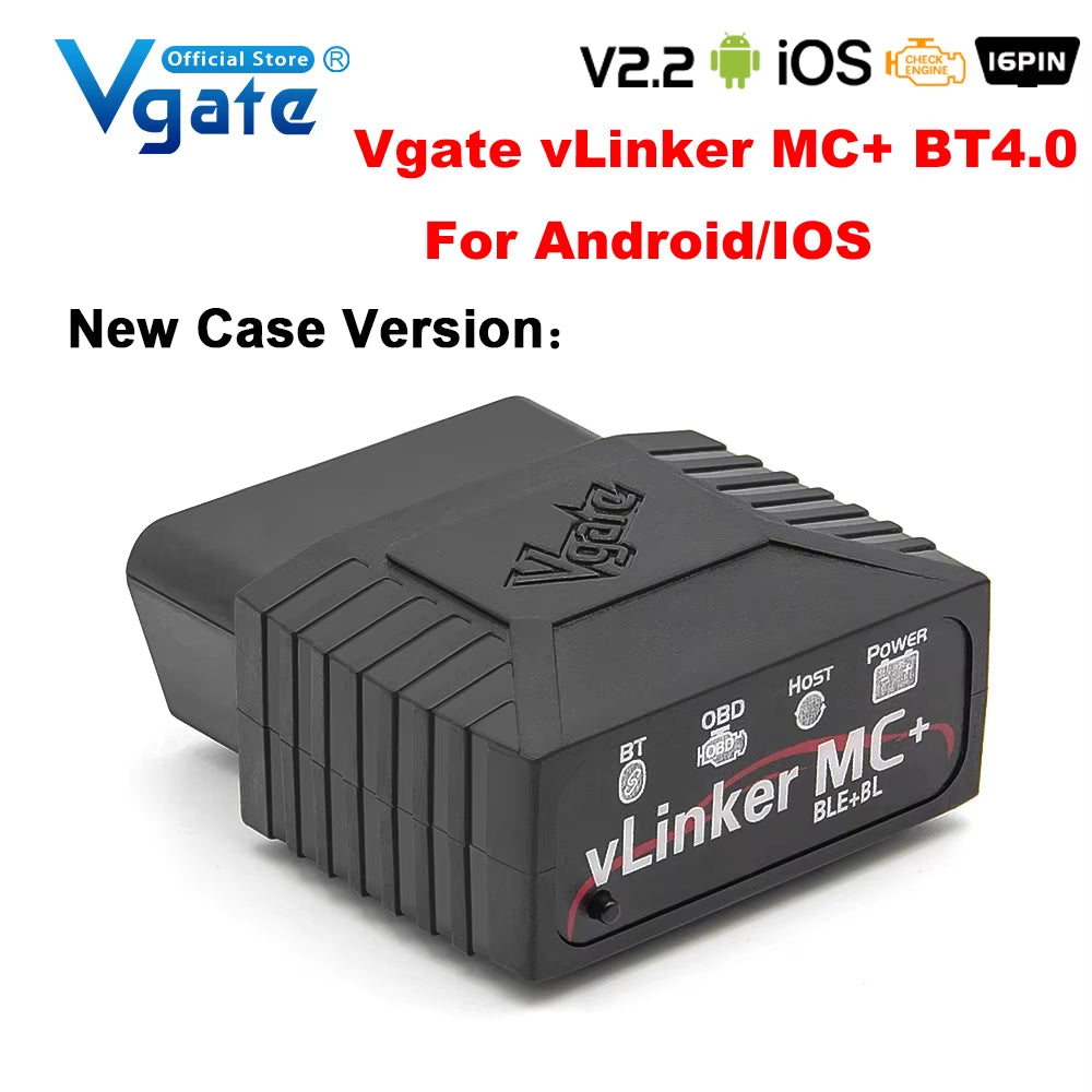 Vlinker MC ELM327 V2.2 Bluetooth 4.0 OBD2 Scanner OBD 2 Bimmercode Forscan Auto Car Diagnostic Tools ELM 327 V1 5