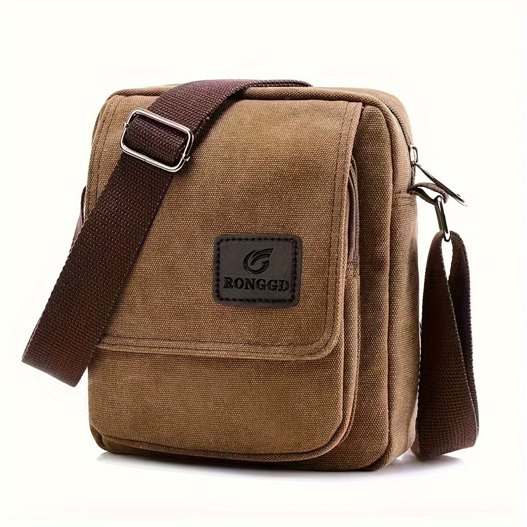 Retro Square Shoulder Bag - Stylish Vintage Design with Secure Zipper, Ultra-Lightweight Canvas Crossbody Bag for Trendy Travelers Beauty Fashion