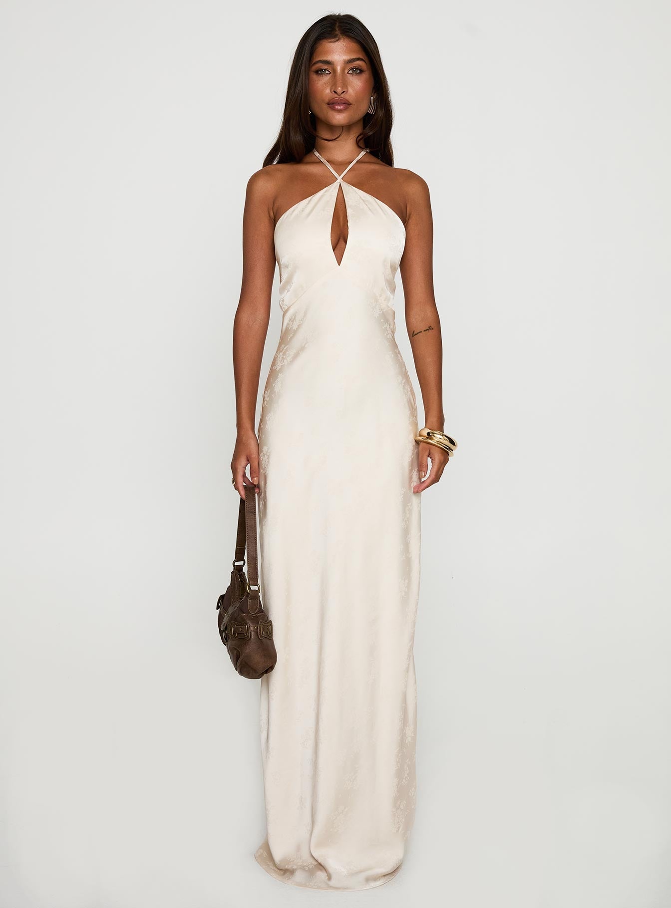 Limosina Halter Maxi Dress Champagne Princess Polly