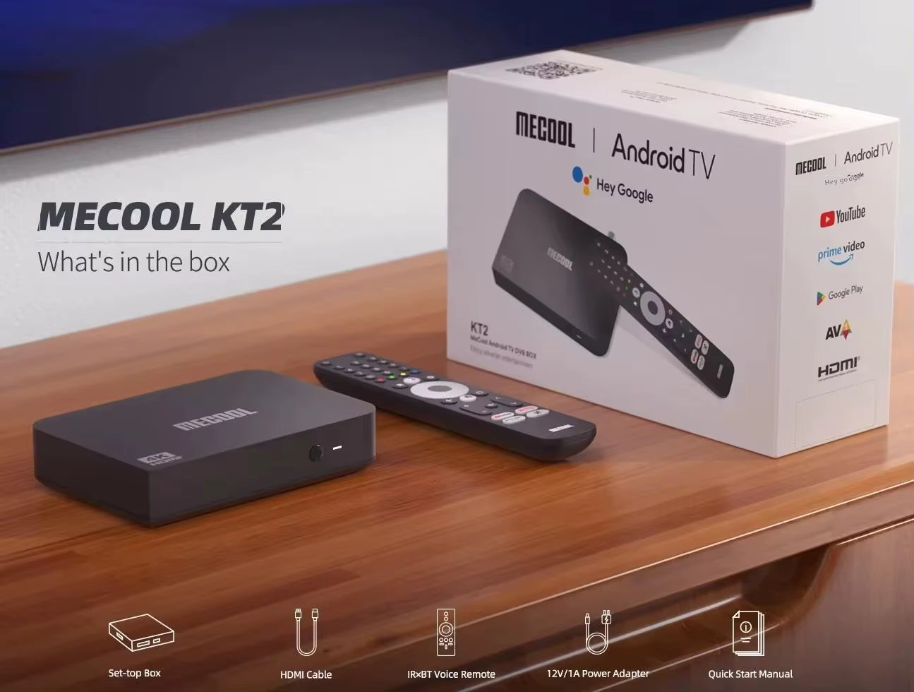 KT2 TV Box Android 2025 DVB-T2 Smart TV Ip Tv Tvbox Amlogic S905Y4 Netflix 4K Chromecast Android 12 14 Global Console