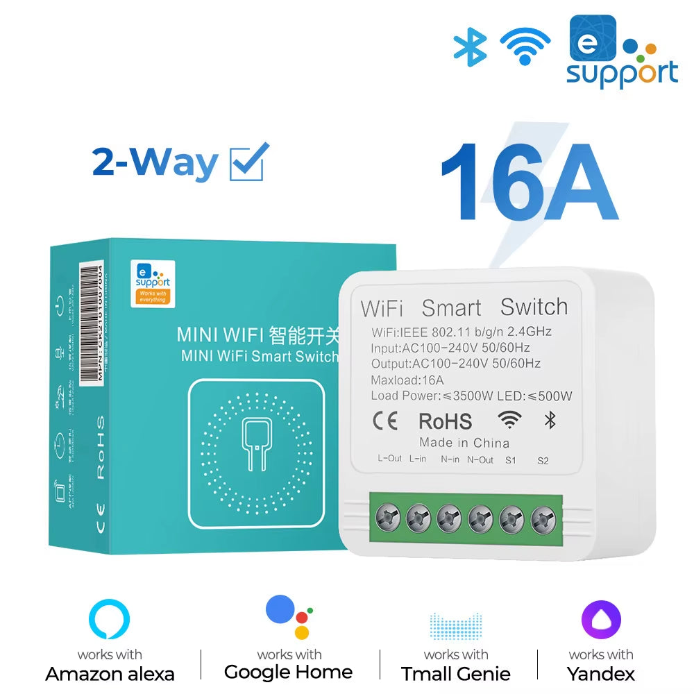 Smart Home Wifi Smart Switch Relay Module for Tuya Homekit Ewelink Three Styles Six Option APP Voice Work with Alexa Google