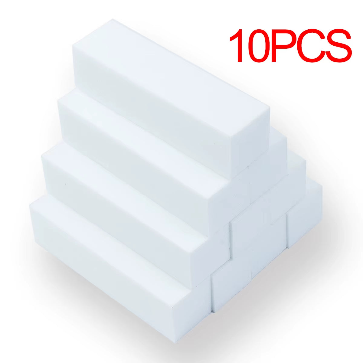 10Pcs White Nail Buffer Block 4 Way Professional Nail Files and Buffer Nail Sanding Tools for Gel Natural Acrylic Nails