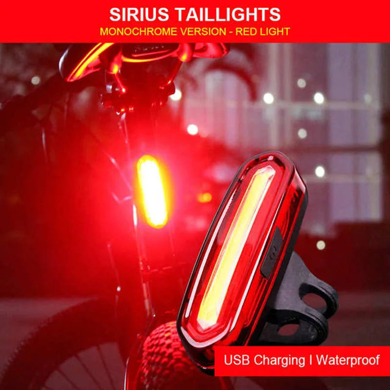 Bicycle Tail Light Night Cycling Outdoor USB Rechargeable MTB Road Bike Rear Lamp COB LED Cycling Bicycle Safety Warning Lights Beauty World Shop