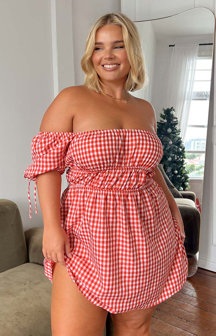 I'm Yours Red Gingham Mini Dress BB Exclusive