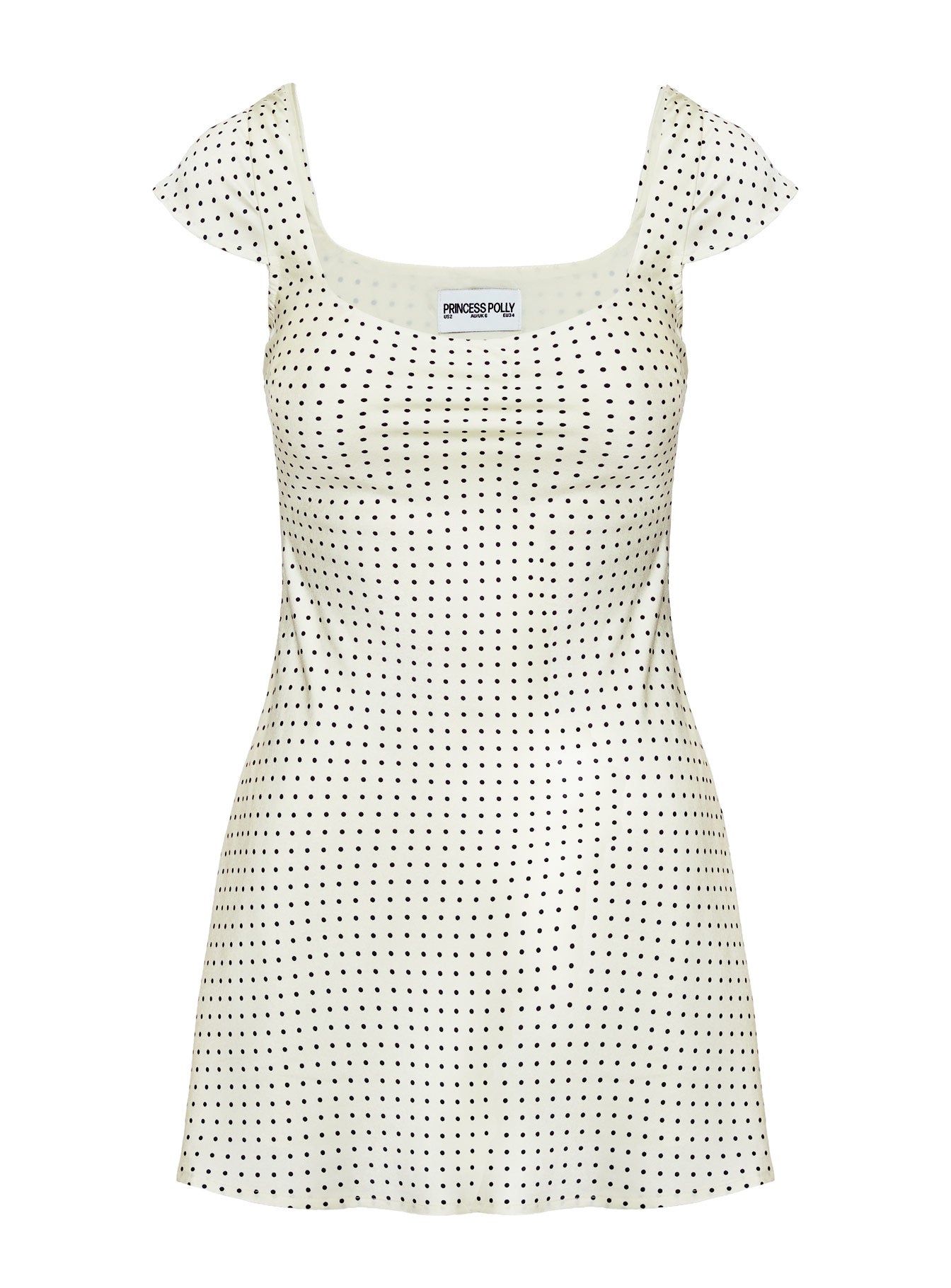 Lucienna Polka Dot Mini Dress White / Black Princess Polly