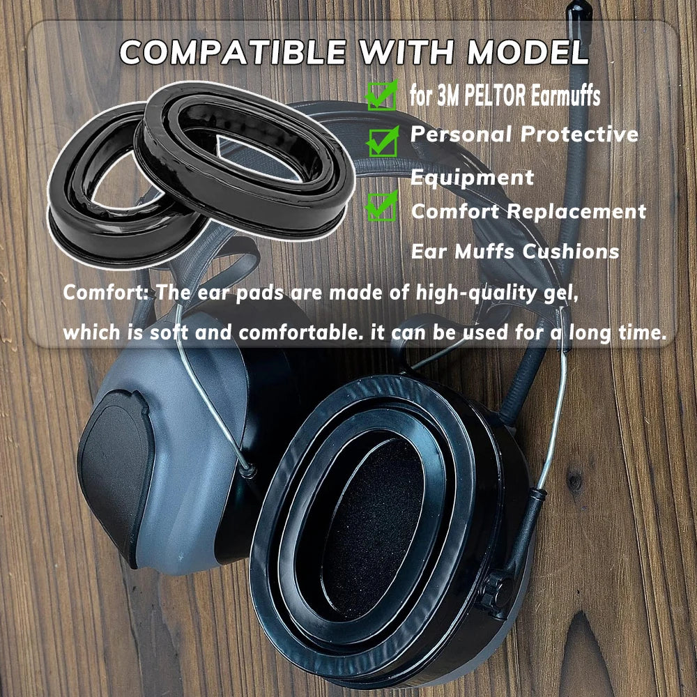 Tactical Headset Earmuffs Gel Ear Pad for 3M Peltor Sport Tactical Hearing Protection Headset Hunting Shooting Headset