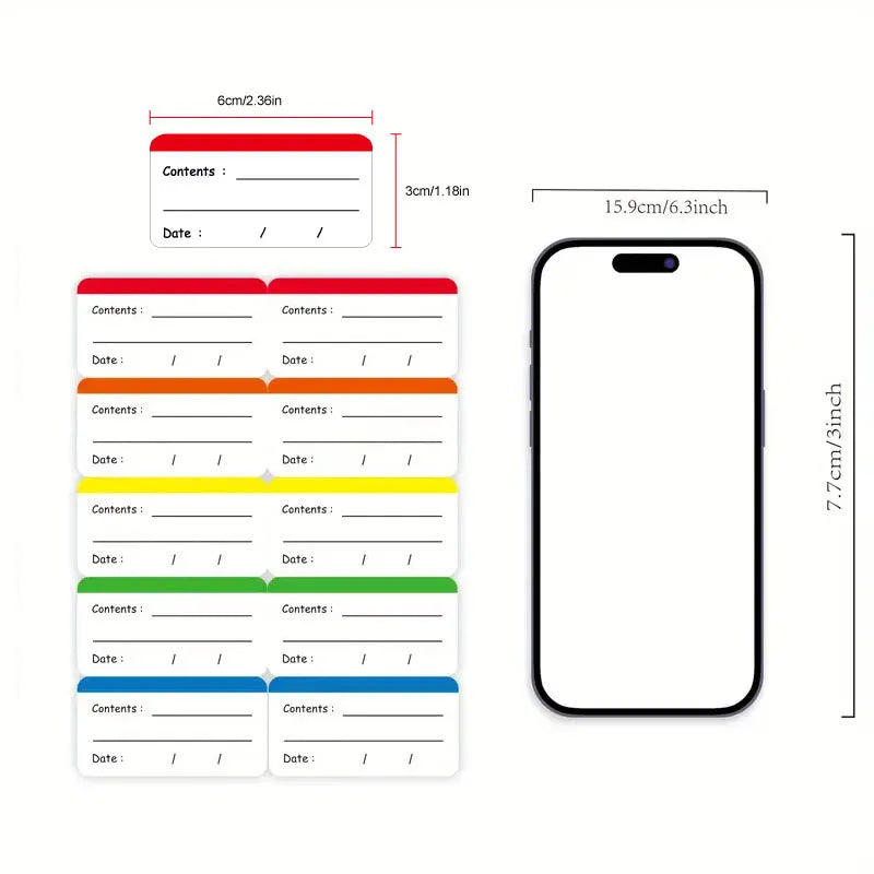 100/400 Pieces Colorful Refrigerator Labels Food Storage Labels Stickers for Food Containers Beauty World Shop