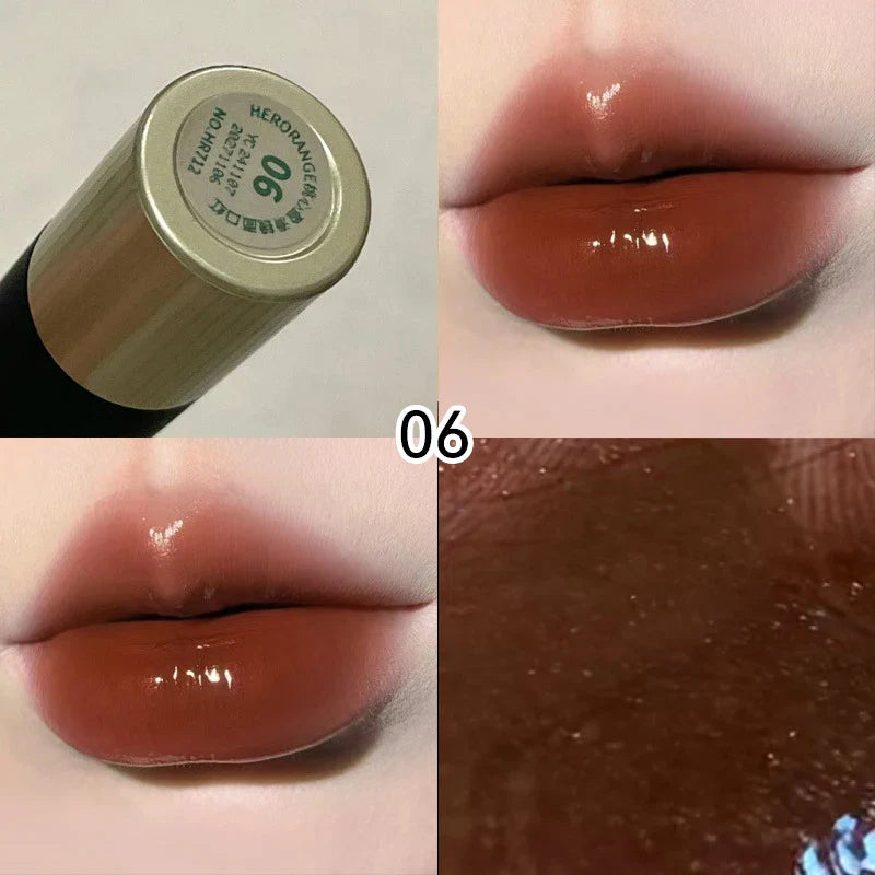 HERORANGE Heart-Shaped Moisturizing Lipstick: Mirror-Like Shine with Hydrating Formula - Natural Look for a Dewy, Radiant Finish Beauty Trend Shop