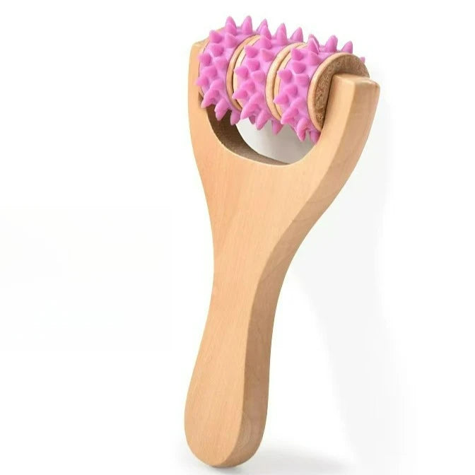 Wooden Massage Roller Set | Handheld Body & Foot Massager for Neck Back Legs | Muscle Relief Tool for Home & Office Use Beauty World Shop