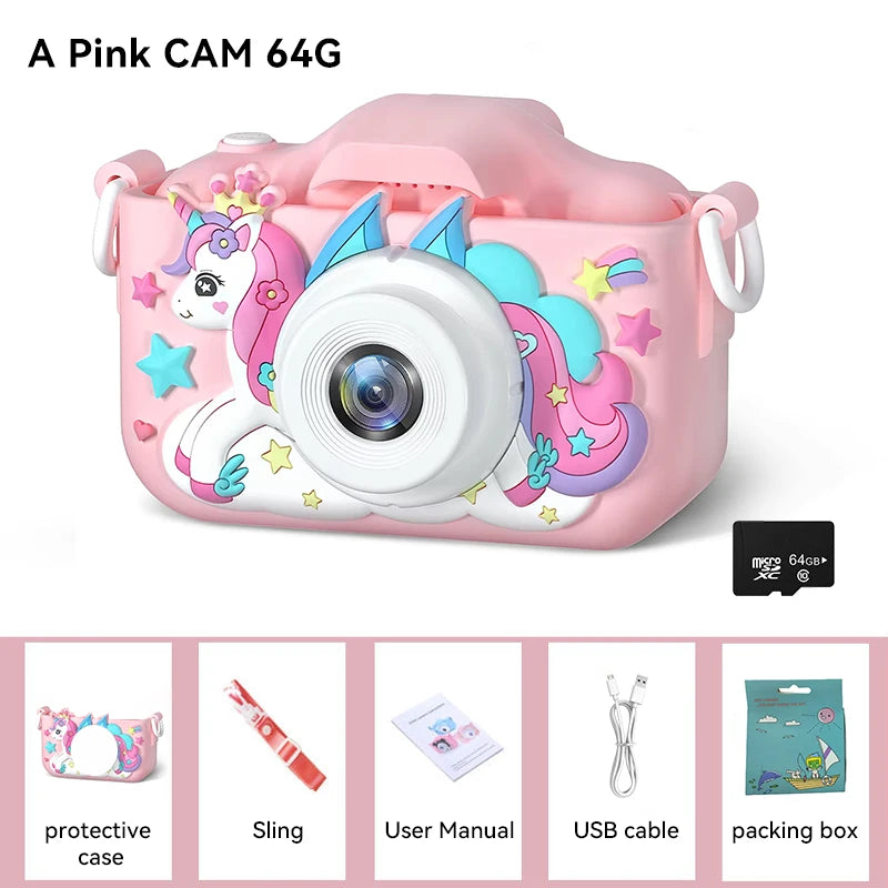 Christmas Children Camera HD 1080P Toddler Digital Video Camera 2.0inch Kids Camera with Silicone Cases Toys for Christmas Gifts Beauty Fashion