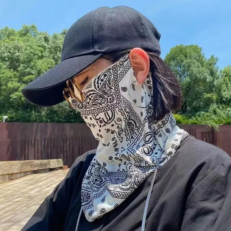 Moda punk protetor solar máscara para homens mulheres verão rosto pescoço proteção uv lenço de orelha hip hop esportes Beauty Trend Shop