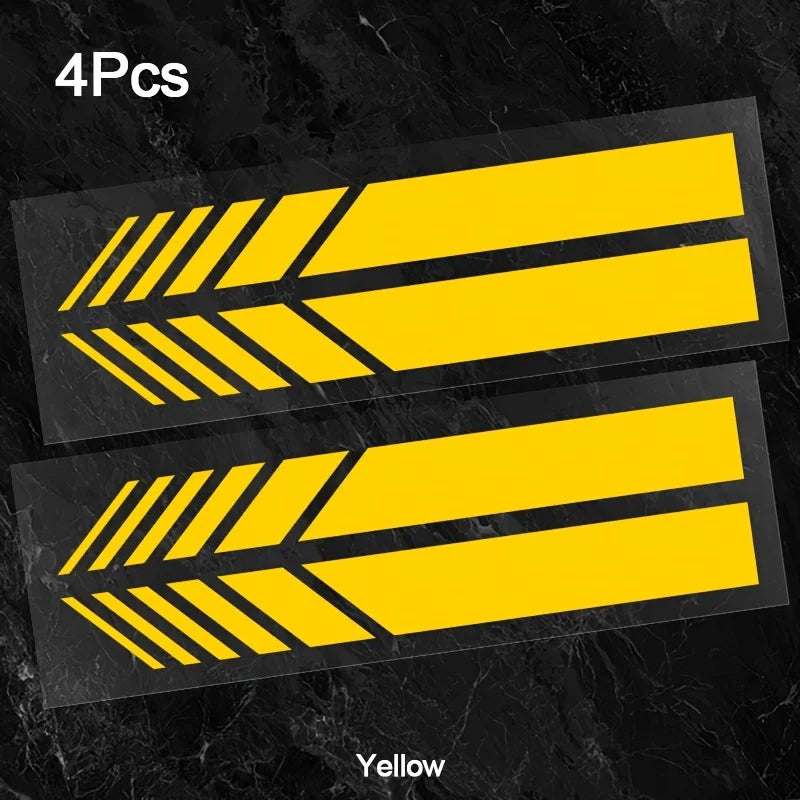 JDM Reflective Car Stickers - Classic Stripes Vinyl Decals, Self-Adhesive for Easy Install - Fit Any Car Body - Waterproof, 4pcs Beauty World Shop