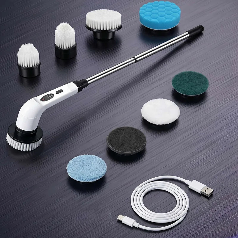 Household Cordless Spin Scrubber Kitchen Gadgets Hair Brushes Bathroom Broom Toilet Mops Electric Multipurpose Cleaning Brush Beauty World Shop