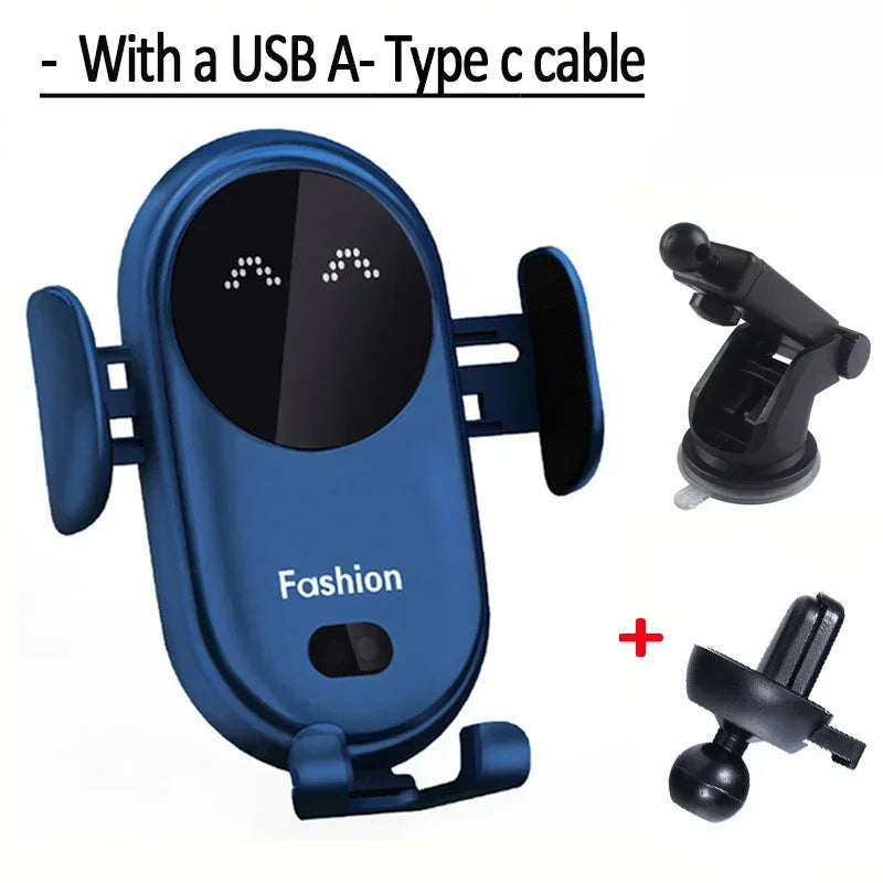 Infrared Induction Car Wireless Charger Stand Car Air Vent Clamp for iPhone 16~12 Pro Max Samsung Galaxy S25/S24 Fast Charging Beauty World Shop