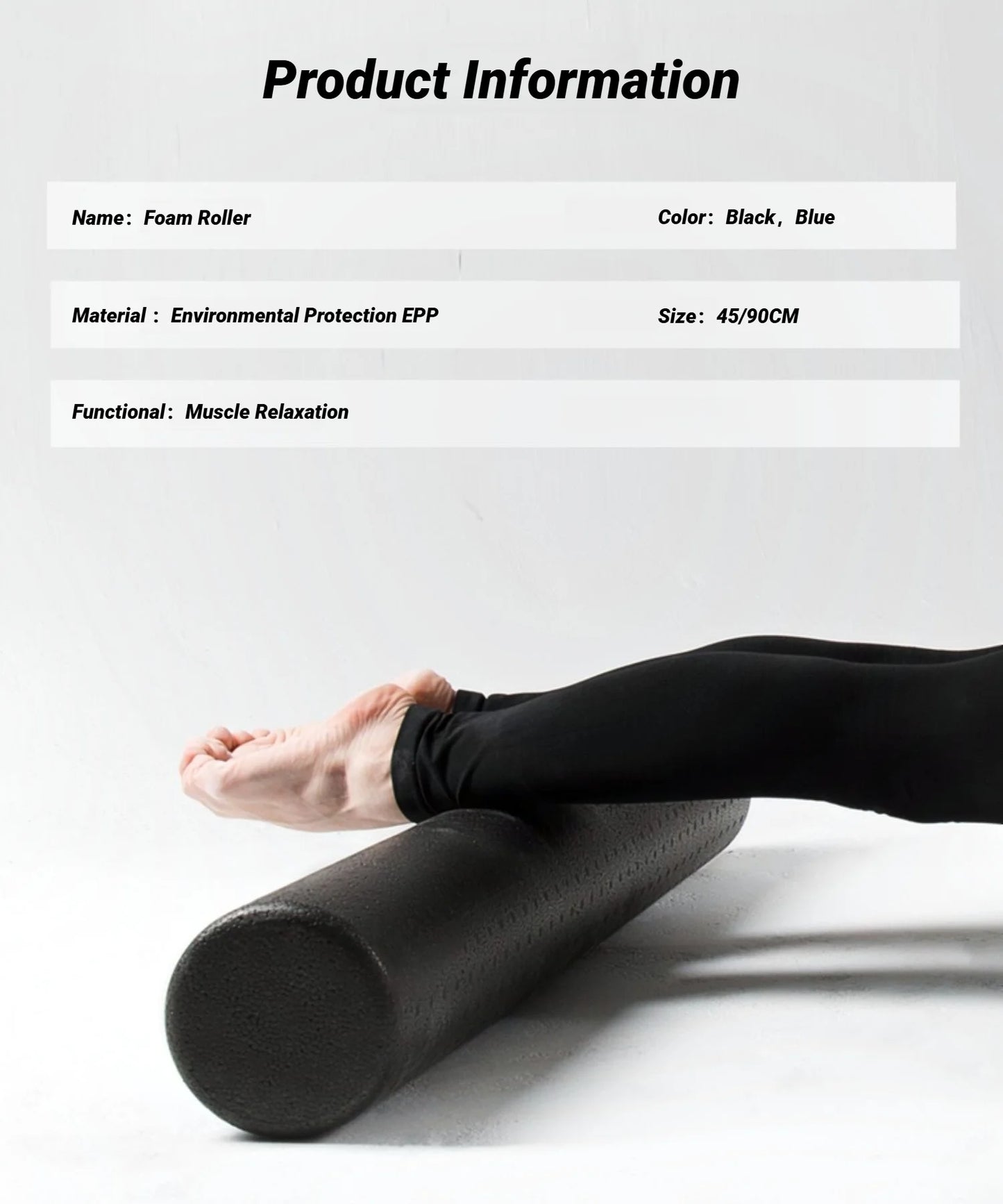 Epp Yoga Foam Massage Roller Fitness Portable Pilates Body Exercises Gym For Leg Arm Back Feet Pain Shaft Muscle Relaxation Beauty World Shop