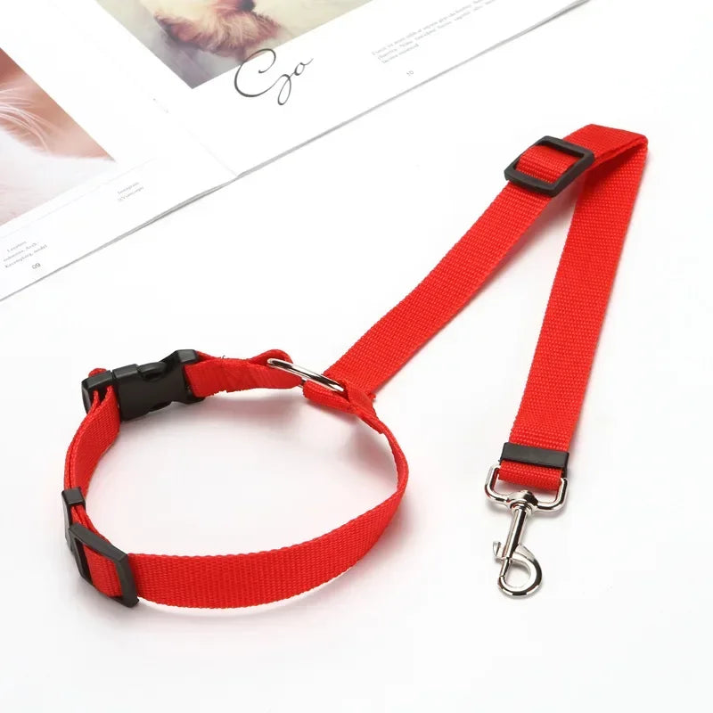 1pc Pet Dog and Cat Seat Belt Car Headrest Restraint Adjustable Safety Rope Car Seat Belt Dog Accessories for Small Dogs Beauty World Shop