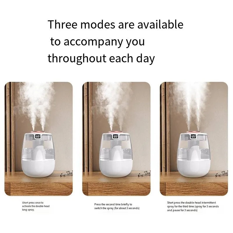 Air Humidifier Aroma Humidifier Double Spray Port Essential Oil Diffuser USB Water Humidifier with Light for Home Office Beauty World Shop