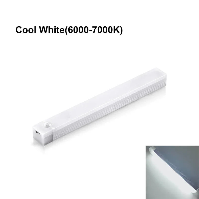 LED Bar Lights USB Rechargeable Motion Sensor Night Light Portable Induction Cabinet Light for Kitchen Room for Wardrobe Hallway Beauty Fashion