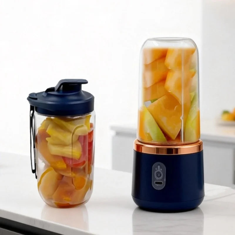 Double Cup Portable Blender USB Juicer Fruit Mixer for Smoothies Milkshakes and Juices Compact Food Processor Orange Juicer Beauty World Shop