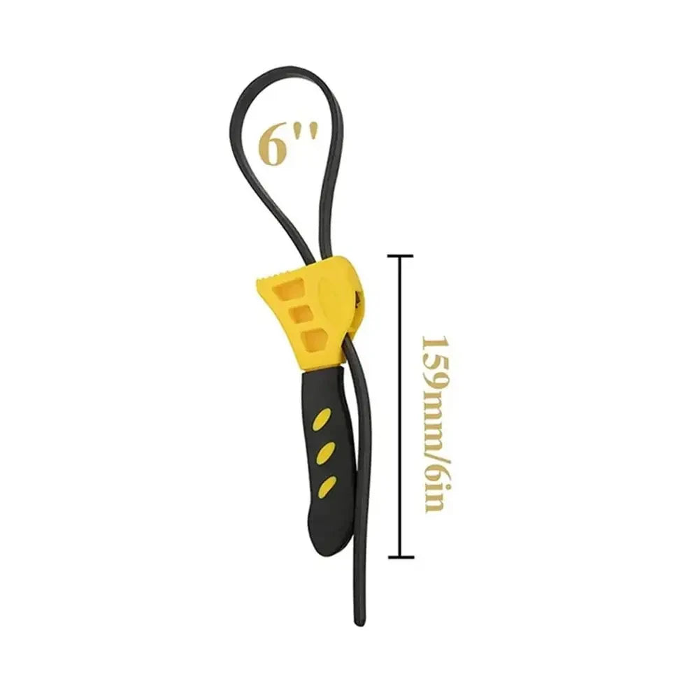 Multifunctional Belt Wrench Adjustable Rubber Strap Jar Wrench Tool Opener Wrench Cartridge Pipe Wre Filter Oil Disassembly 6in Beauty World Shop
