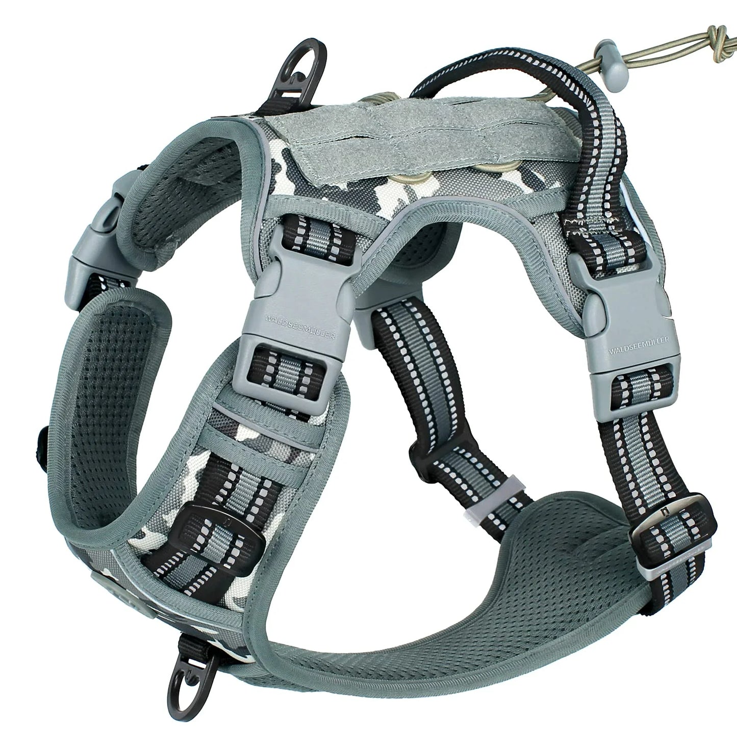 Tactical Dog Harness, No Pull Dog Harness, Adjustable Breathable MOLLE Dog Vest Harness for Medium Large Dog Reflective Military Beauty World Shop