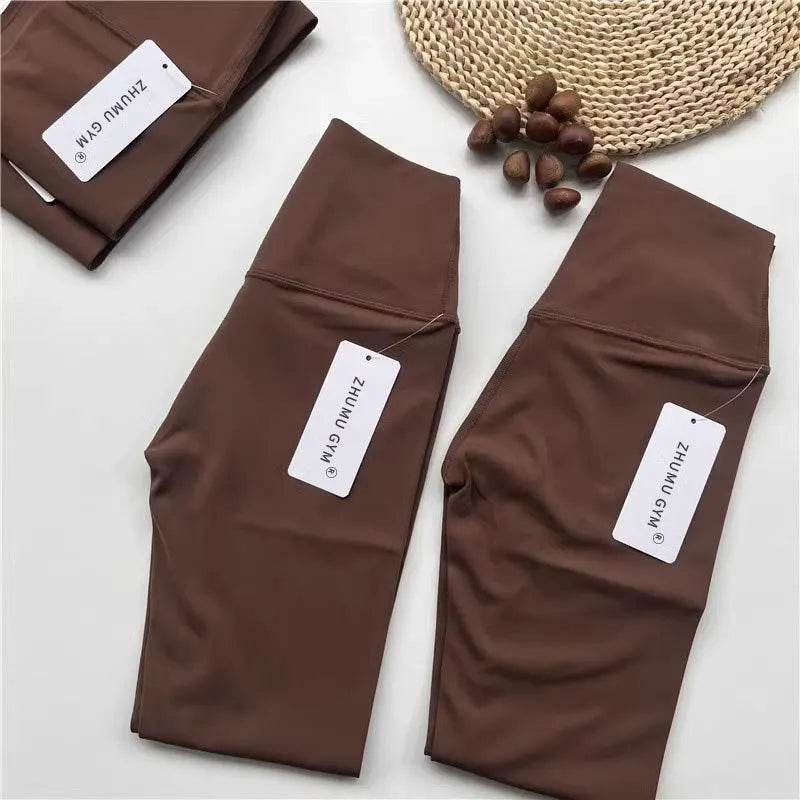 Fitness Women Sport Seamless Leggings High Waist Elastic Solid Yoga Leggings Gym Jogging Quick Dry Push Up Slim Pants Female Beauty World Shop