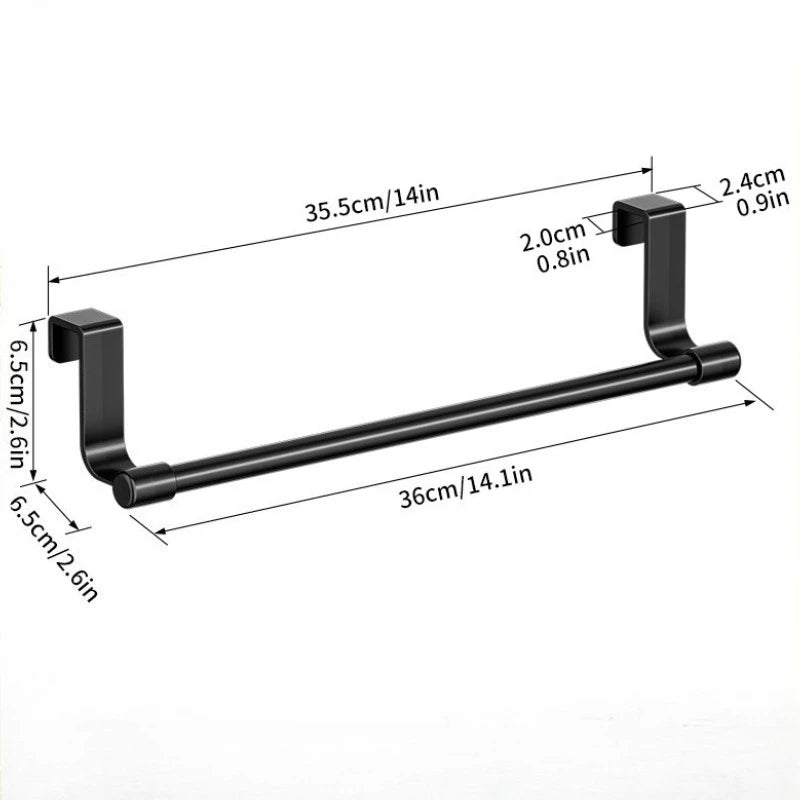 Wall Mounted Kitchen Cabinet Towel Rack - A Space Saving Cloth Rack Suitable for Homes and Bathrooms,No Drilling Required Beauty World Shop