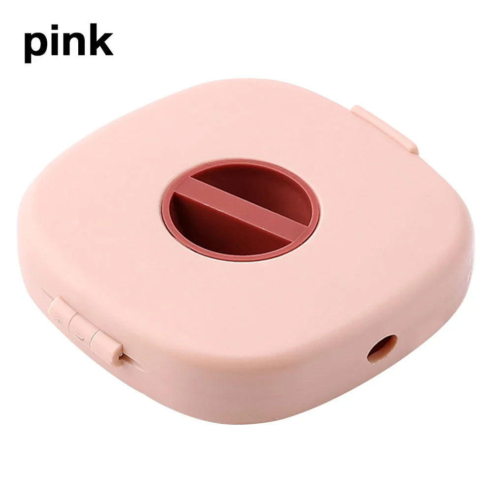 Portable Round USB Cable Winder Small Cable Organizer Rotating Data Cable Organizer Mobile Phone Mobile Charging Cable Winder Beauty Trend Shop