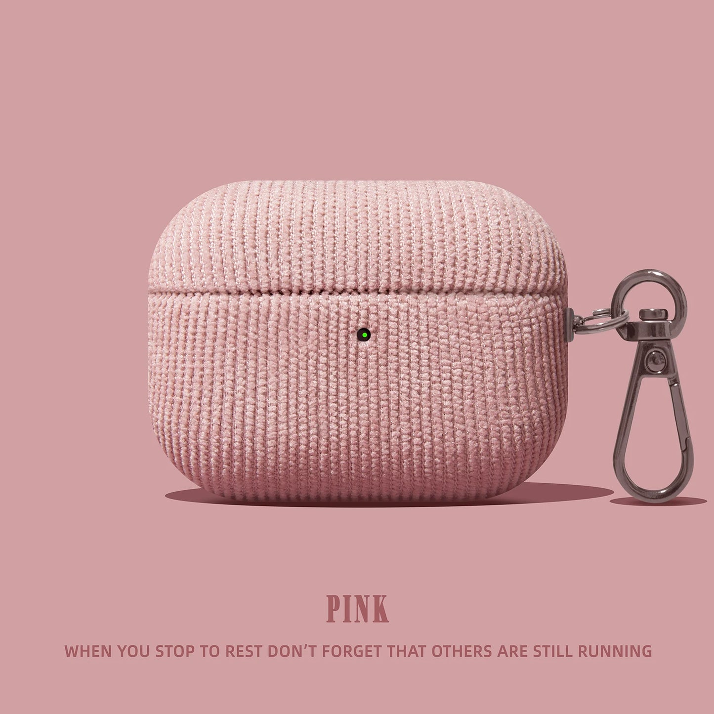 Luxury Corduroy Pattern New Earphone Case For Airpods Pro 2 With Keychain Soft Leather Protective Cover For Airpods 1 2 3 Pro3