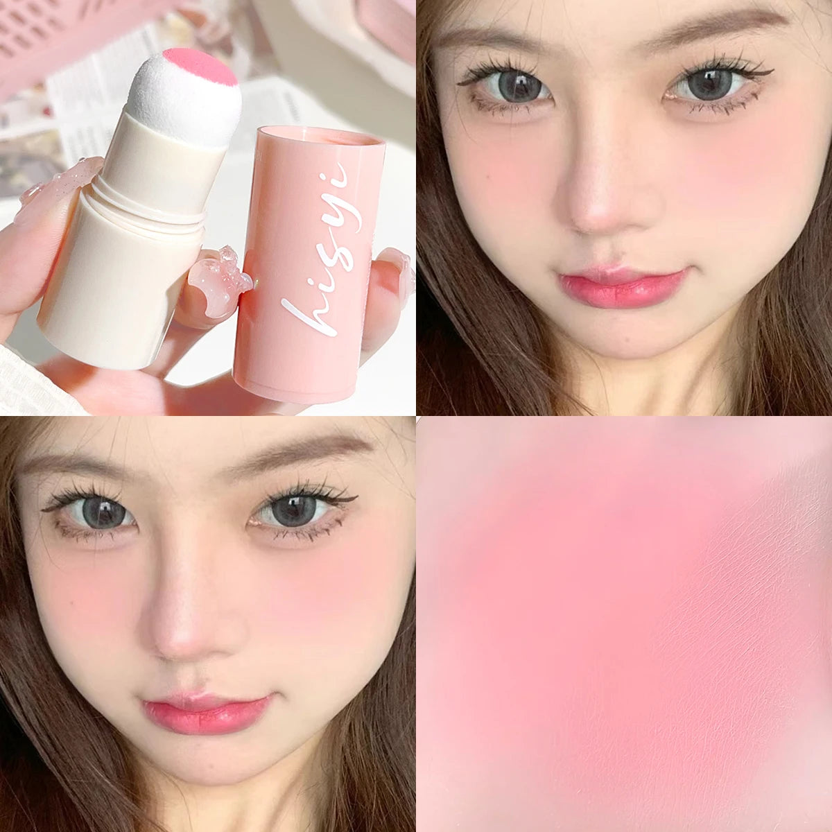 HISYI Yunrou Soft Fog Blush Stick - Energetic and Bouncy, Korean Style, Brightening, Dual-Use for Lips and Cheeks Beauty World Shop