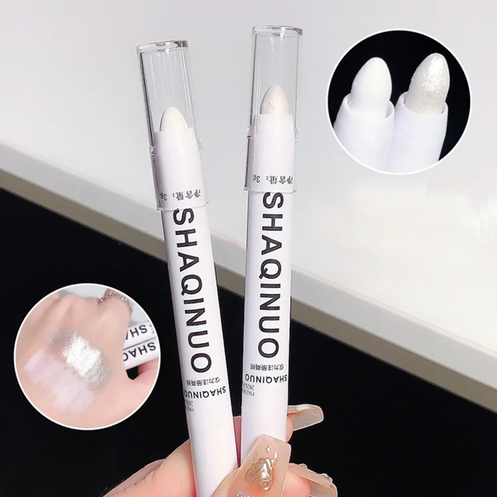 Matte Eyeshadow Stick White Eyeliner Shimmer Silver Highlighter Pen Beauty World Shop