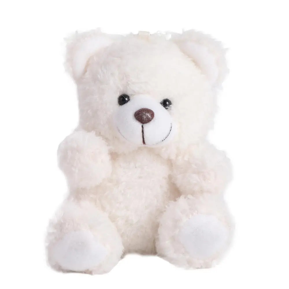Stuffed Animals Plush Little Bear keychain Plush Doll Animal Bear Curly Plush Sitting Doll Couple Toy Soft Bear Bag Pendant Beauty World Shop