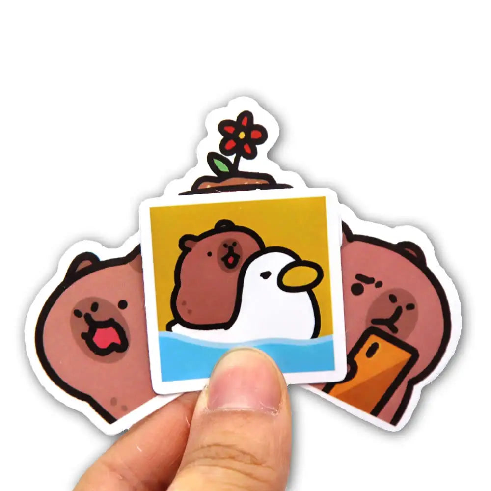 10/50/100pcs Capybaras Stickers Cartoon Cute Decals Toy Stationery Guitar Phone Bicycle Laptop Luggage Car Graffiti Kids Sticker Beauty World Shop