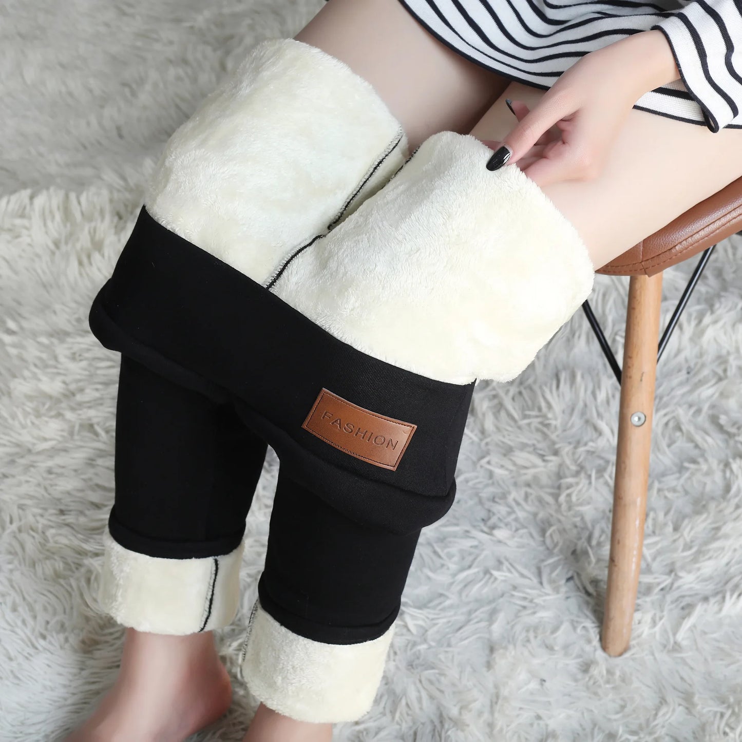 Women Thermal Leggings Winter Warm Sexy Elastic Translucent Pantyhose Female Fleece Thermal High Waist Slim Thicken Tight Pants Beauty World Shop