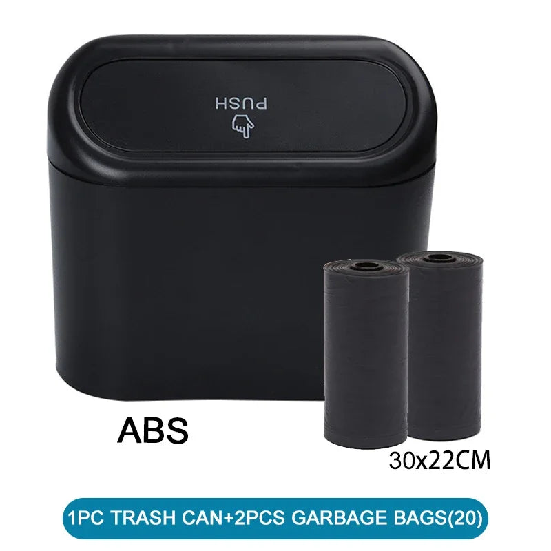 Car Trash Can (with Lid) Contains 60 (300) Garbage Bags, Small Car Trash Can, Leak-proof Mini Car Accessories Beauty World Shop