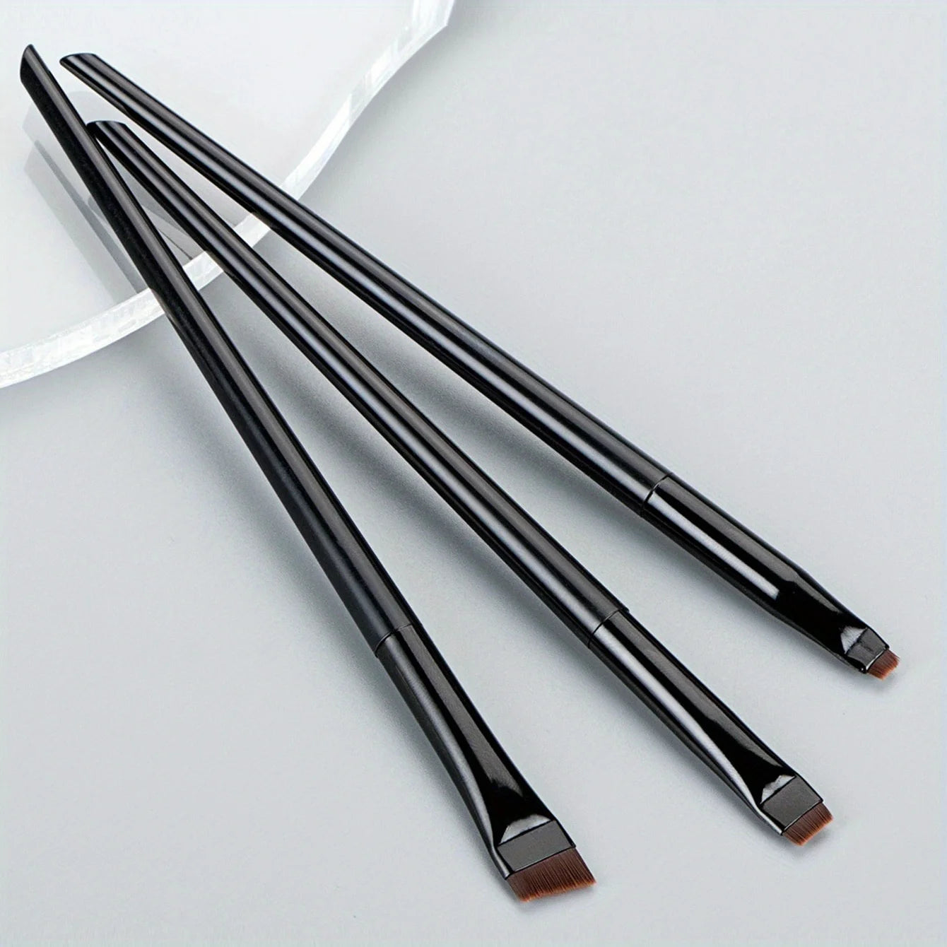 3pcs Makeup Brush Set,Blade eyeliner brush fine oblique head eyebrow brush outline eyeliner ultra-thin eye shadow brush makeup b Beauty World Shop