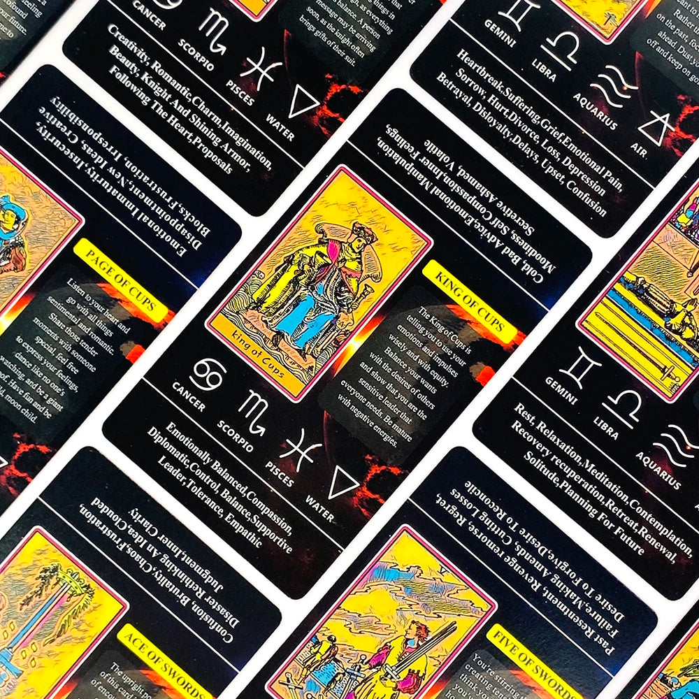 Tarot Cards For Beginners With Meaning On Them, 78pcs-Cards Fortune Telling Game Family Party Entertainment Cards Game Beauty World Shop