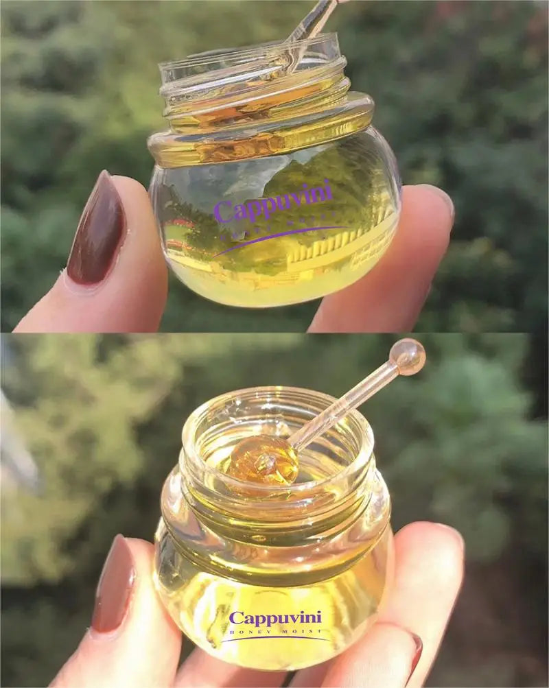 Transparent Honey Pot Lip Mask Moisturizes, Moisturizes, Lightens Lip Lines, Sleep Lip Mask, and Lip Care Beauty Trend Shop