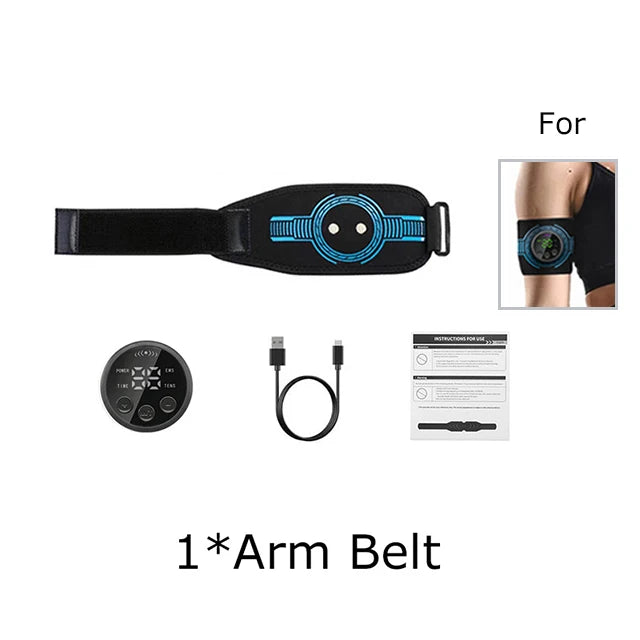 EMS Muscle Stimulation Belt Electric ABS Stimulator Trainer EMS Abdominal Exerciser Toning Belts Arm Leg Back Fitness Massager Beauty World Shop