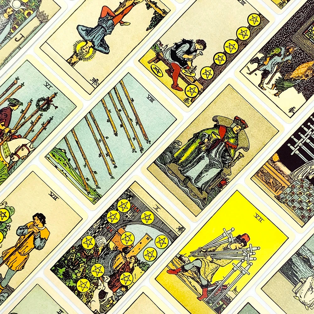 Hot-selling Tarot Cards Deck 78Pcs For Easy Beginners Fate Fortune Telling Divination Party Tabletop Board Game ,Holiday Games Beauty World Shop
