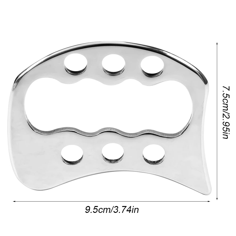 Stainless Steel Gua Sha Scraping Massage Tool IASTM Tool for Back, Legs, Arms Scraper, Anti-cellulite, Muscle Massage Relaxation Beauty World Shop