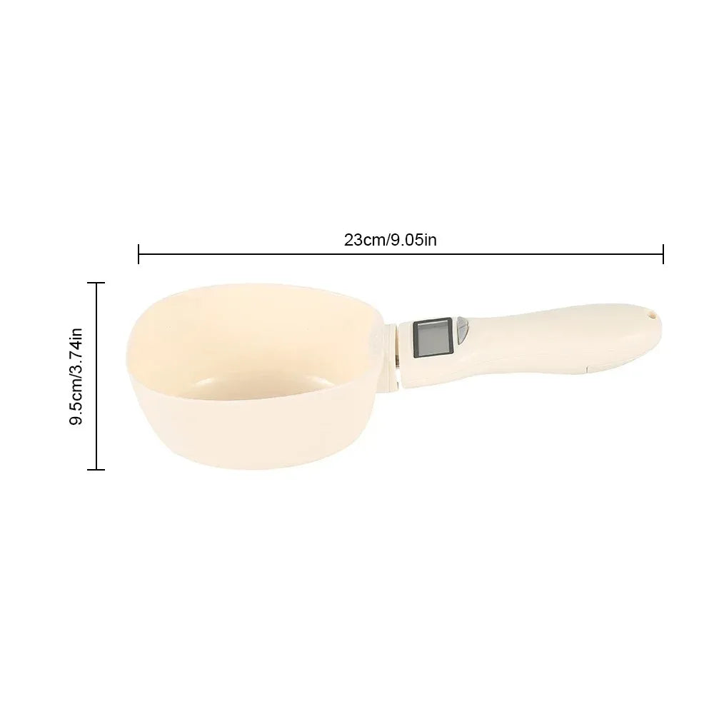 Pet Food Measuring Scoop Electronic Dog Cat Food Measuring Cup Digital Spoon Scale Kitchen Food Scale with LED Display Beauty World Shop