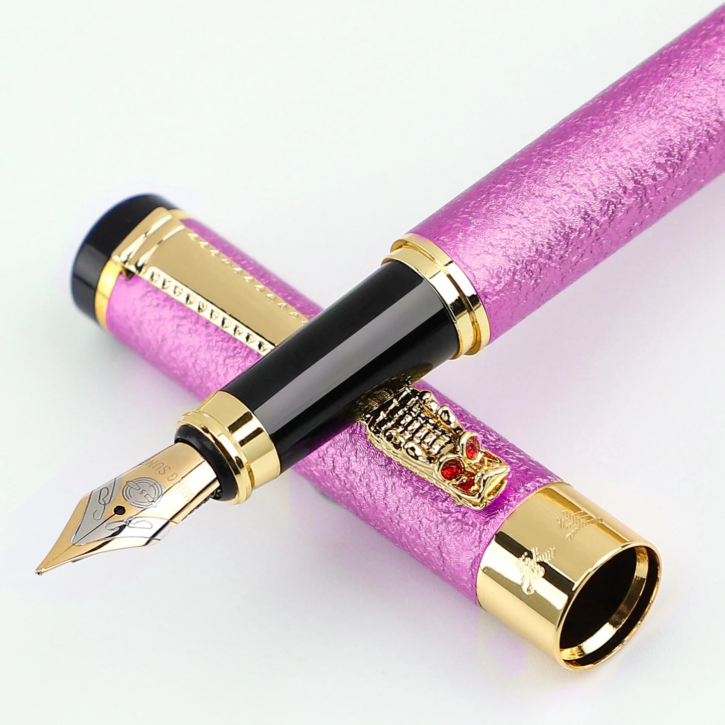 1 Pc Scrub Metal Pen, Lridium Tip Medium size 0.5mm, Office School Students for Men and Women Daily Writing Best Fountain Pen, Beauty World Shop