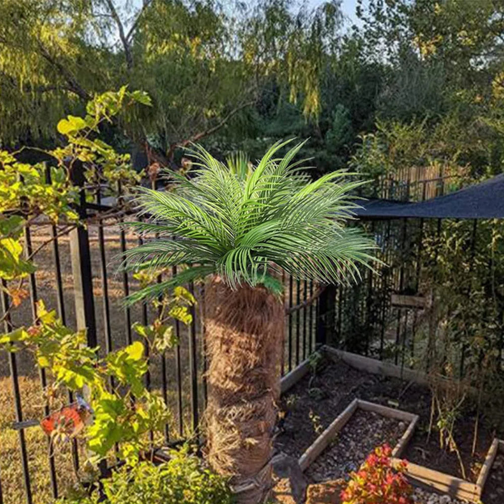 20.47in 9Leaves Artificial Tropical Plants Fake Palm Plant Branch Green Leaves for Home Garden Office Jungle Carnival Decoration Beauty World Shop