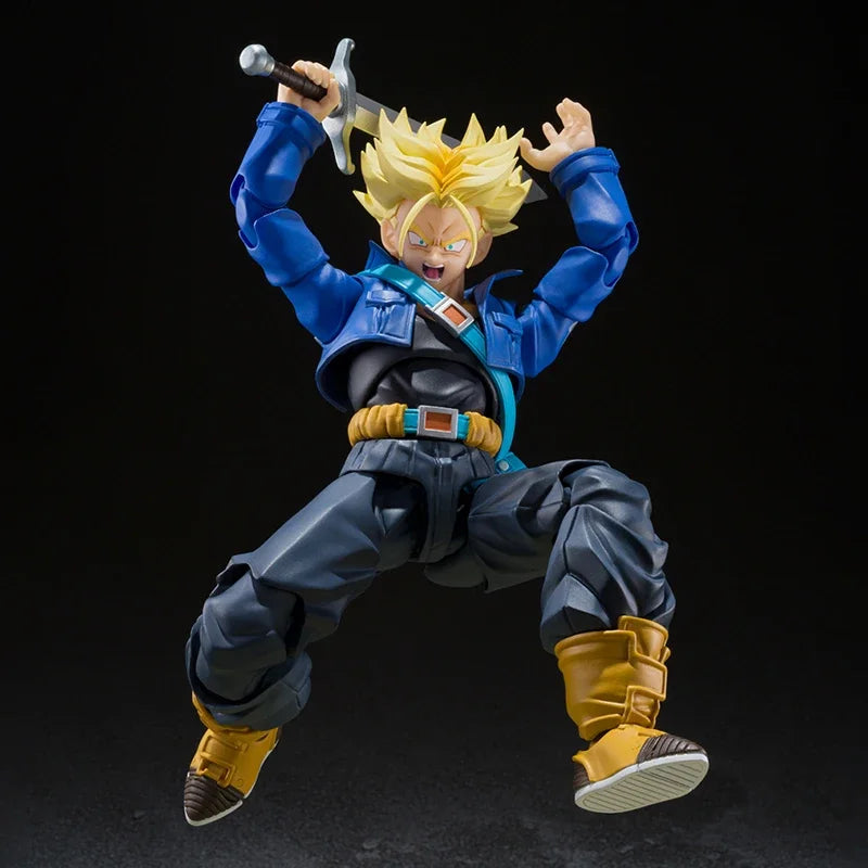 Anime Dragon Ball Z Figures Shf Super Saiyan Trunks Action Figure Collection Model 15cm Future Boy Torankusu Movable Toys Gifts Beauty World Shop